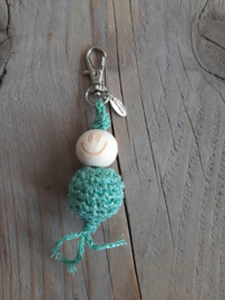 Gelukspoppetje  "Glitter groen"