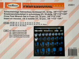 Kraaienpootsleutelset 32 Delig