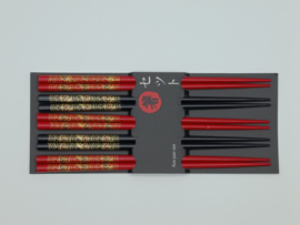 Essstäbchen-Set mit japanischem Muster (5 Paare)