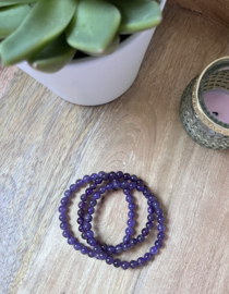 Amethist kogelarmband 6mm