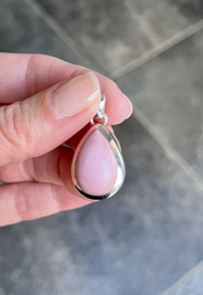 Roze opaal zilveren 925 hanger