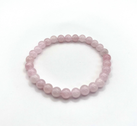 Rozenkwarts kogelarmband 6mm