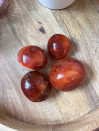 Carneool jumbosteen ± 60 gram
