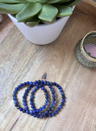 Sodaliet kogelarmband 6mm