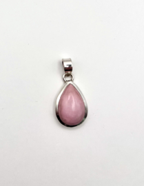 Roze opaal zilveren 925 hanger
