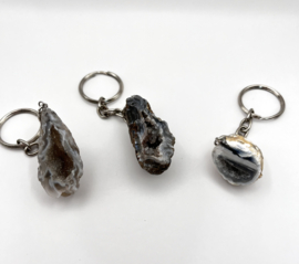 Agaat geode sleutelhanger