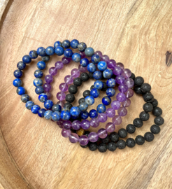 Lapis Lazuli kogelarmband heren 8 mm
