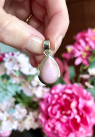 Roze opaal zilveren 925 hanger