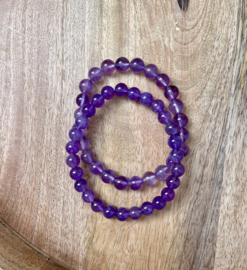 Amethist kogelarmband heren 8 mm