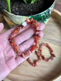 Split armband Carneool