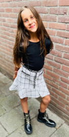 Plaid skirt - White