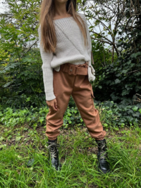Cargo broek met riem -  Brown