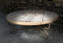 katrol salontafel met metalen onderstel