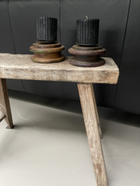 houten kandelaar klos