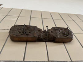 houten kapstok met 3 haken