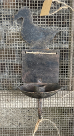 dieren wand kandelaar metaal