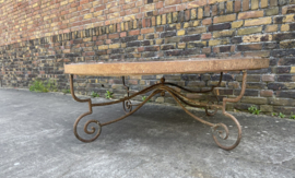 katrol salontafel met metalen onderstel