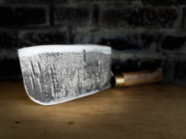 mes, metalen mes met houten handvat