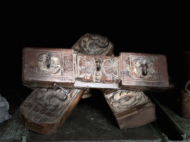 houten kapstok met 3 haken