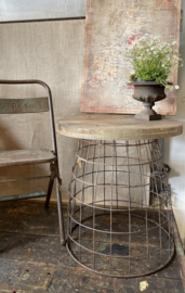 metalen houtmand tafel