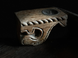 houten ornament  wandkandelaar - K SR