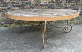 katrol salontafel met metalen onderstel