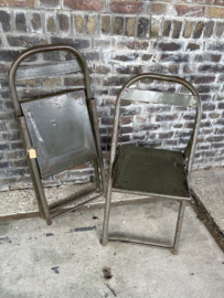 metalen klapstoel, legerstoel
