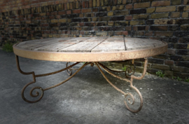 katrol salontafel met metalen onderstel