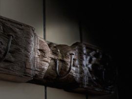 houten kapstok met 3 haken