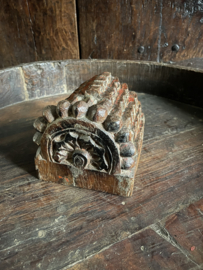houten ornament  wandkandelaar - G RR