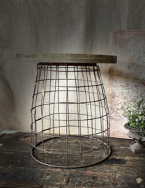metalen houtmand tafel