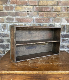 schoenpoets kist, houten bak
