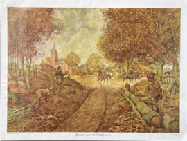 oude schoolplaat stadsbeeld