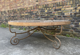 katrol salontafel met metalen onderstel