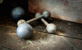 metalen gewichten, dumbbells