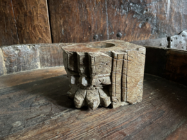 houten ornament  wandkandelaar - G DB