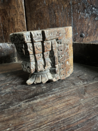 houten ornament  wandkandelaar - G FDP