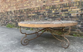 katrol salontafel met metalen onderstel