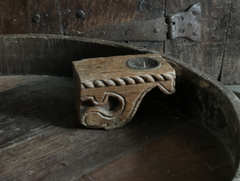 kandelaar, houten ornament  wandkandelaar