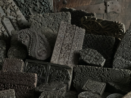 blokstempel, Batik stempel - middel