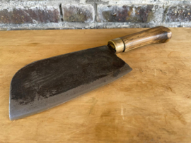 mes, metalen mes met houten handvat