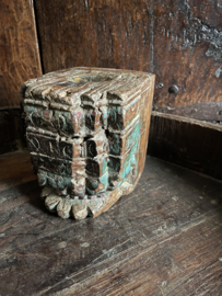 houten ornament wandkandelaar - G GG
