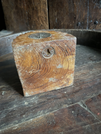 houten ornament  wandkandelaar - G RR