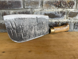 mes, metalen mes met houten handvat