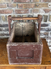 houten mand, houten bak met handvat, plukbak, plukmand