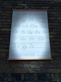 schoolplaat schrijfletters