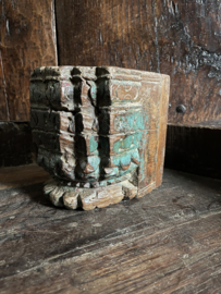 houten ornament wandkandelaar - G GG