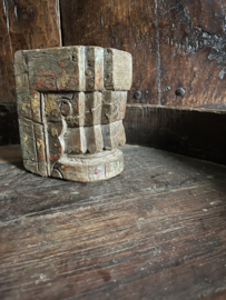 houten ornament wandkandelaar - G RB