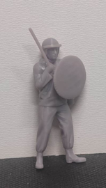 F-AME01 ME'er met de stok hoog.