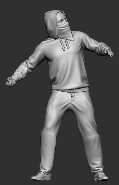 F-RCV13 resisting the arrest